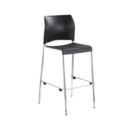 National Public Seating Cafetorium Bar Stool, Plastic Seat, Charcoal 8820B-11-20